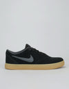 Nike SB Check Solarsoft Skate Shoes - Black/Anthracite -Gum Dark Brown