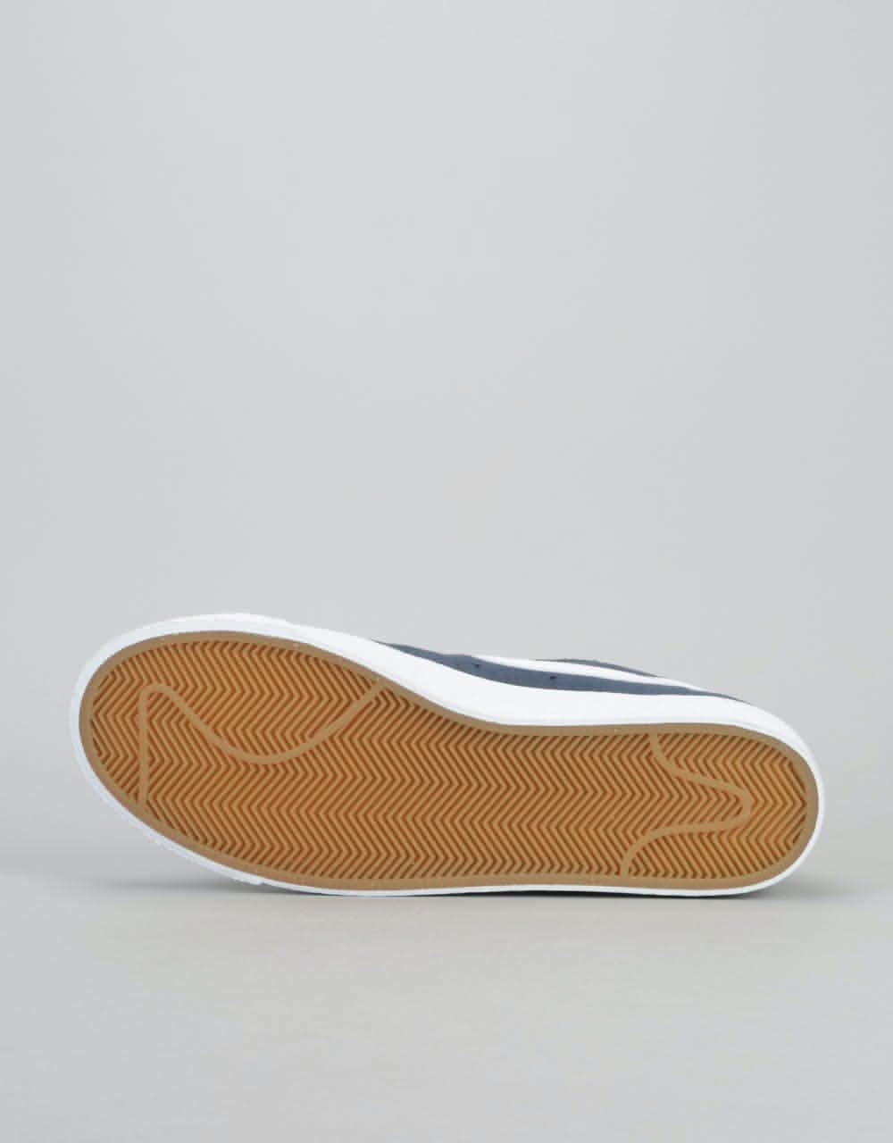 Nike SB Blazer Low Skate Shoes - Obsidian/White-Gum Light Brown-White