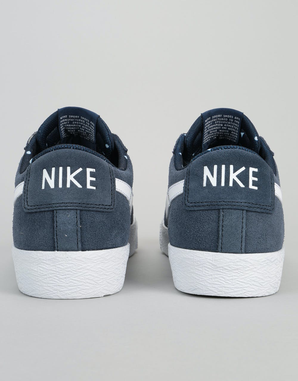 Nike SB Blazer Low Skate Shoes - Obsidian/White-Gum Light Brown-White