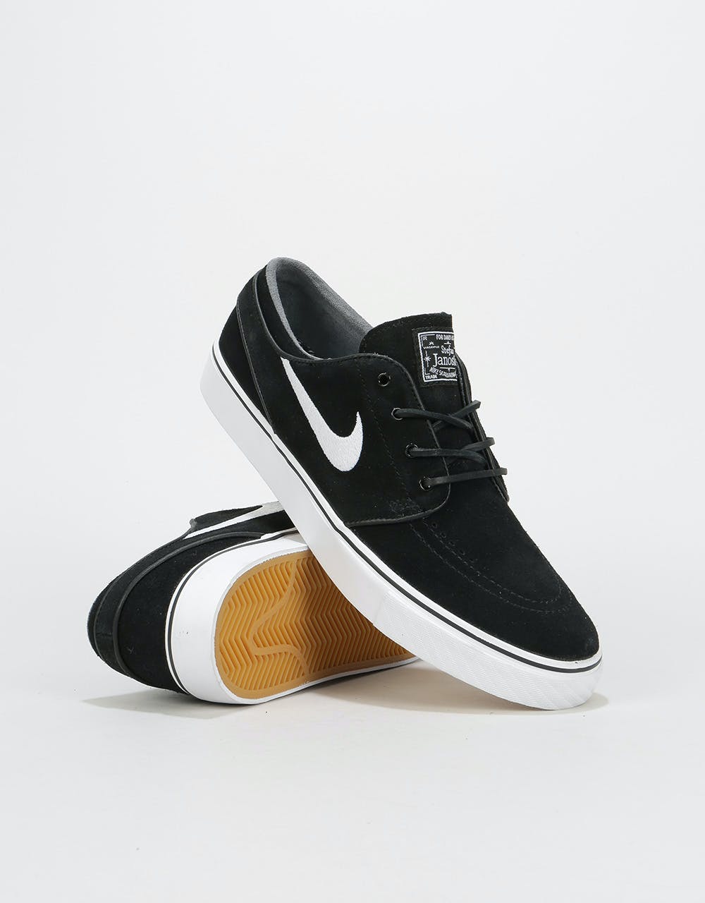 Nike SB Stefan Janoski OG Skate Shoes - Black/White-Gum Light Brown