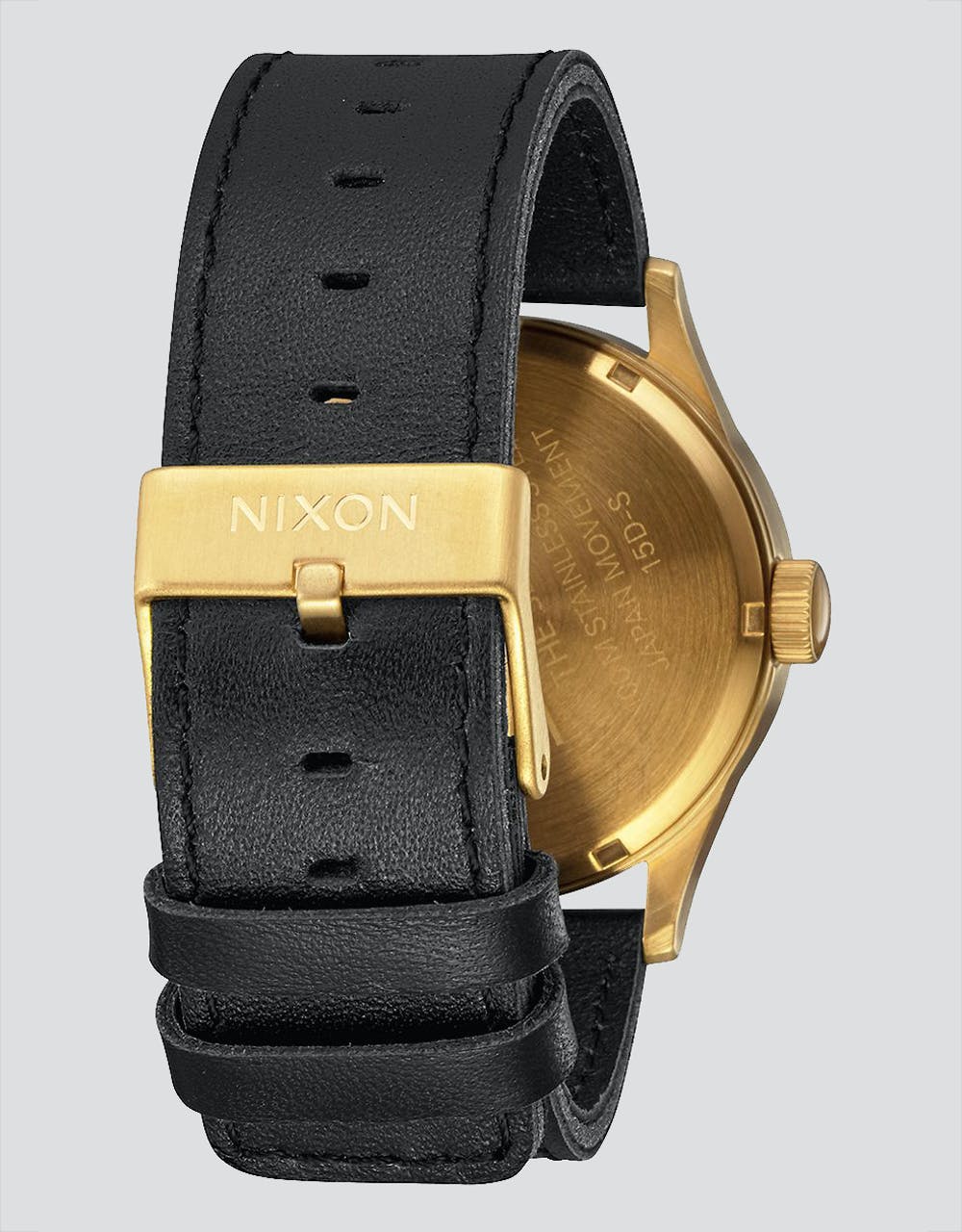 Nixon Sentry Leather Watch - Gold/Black
