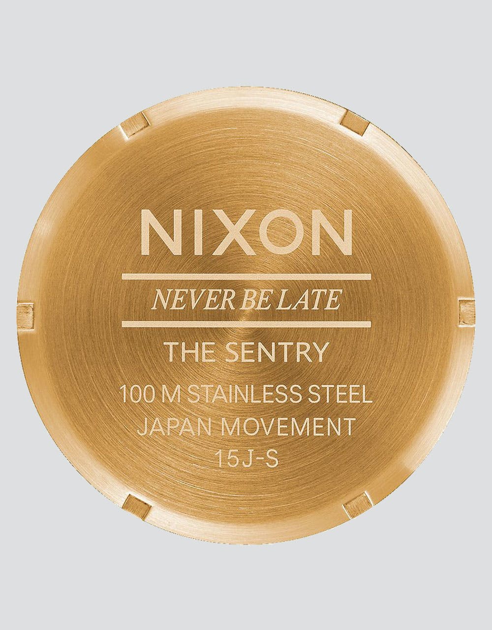 Nixon Sentry Leather Watch - Gold/Black