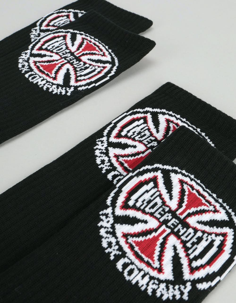 Independent 2 Pack Crew Socks - Black