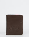 Levi's  Leather & Denim Bi-Fold Coin Wallet - Navy Blue