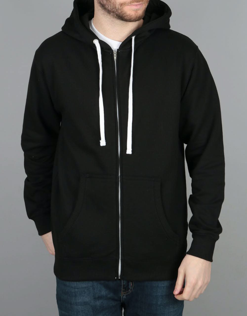 Route One Essentials Zip Hoodie - Black