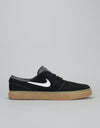 Nike SB Zoom Stefan Janoski Skate Shoes - Black/White-Gum Light Brown