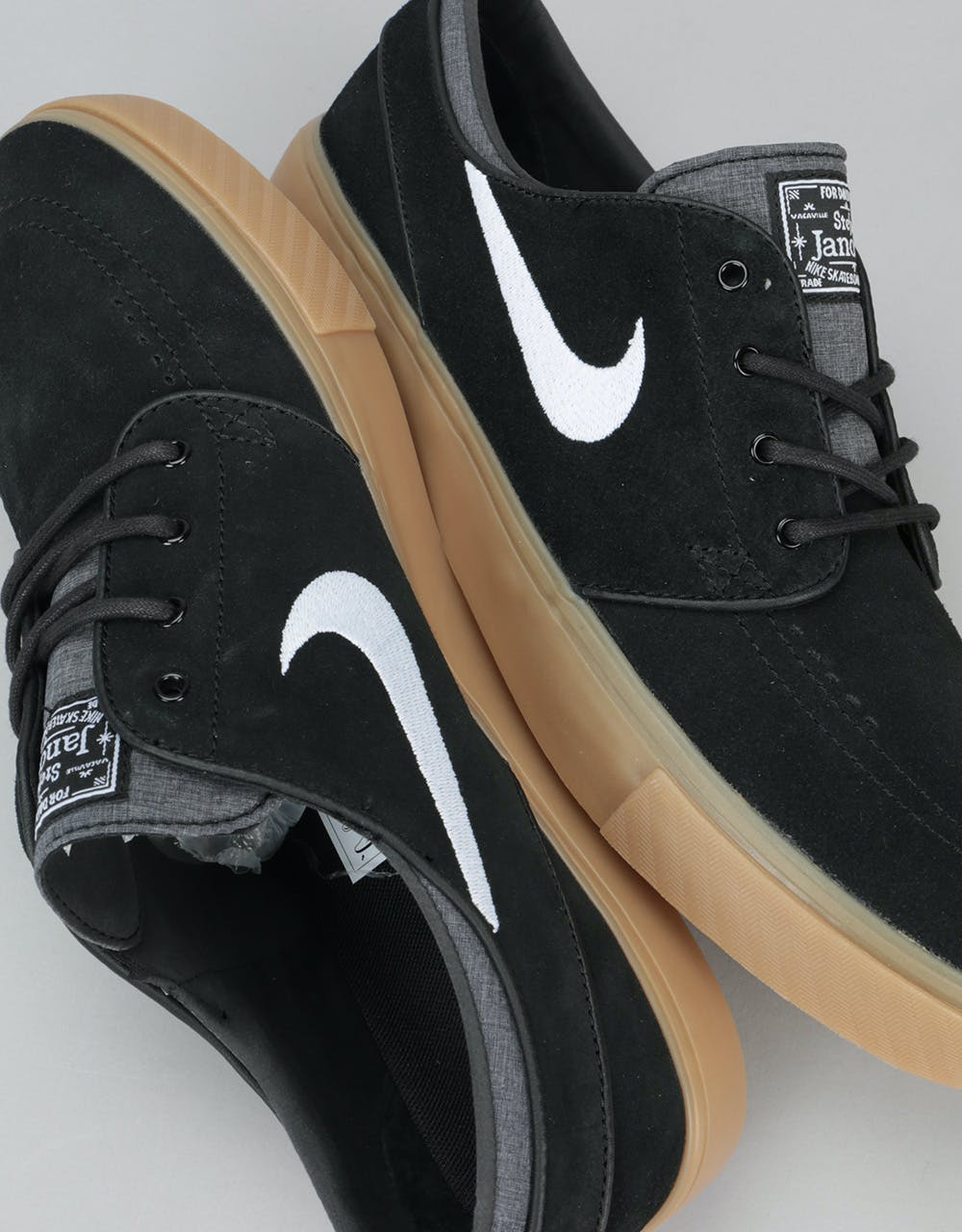 Nike SB Zoom Stefan Janoski Skate Shoes - Black/White-Gum Light Brown