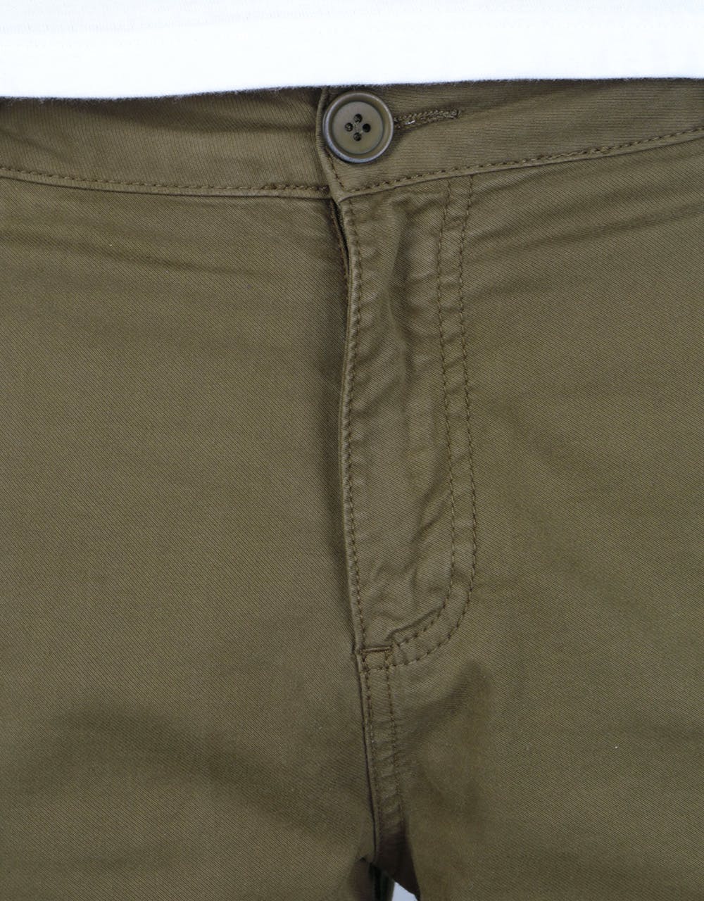 Route One Roll Up Chino Shorts - Olive