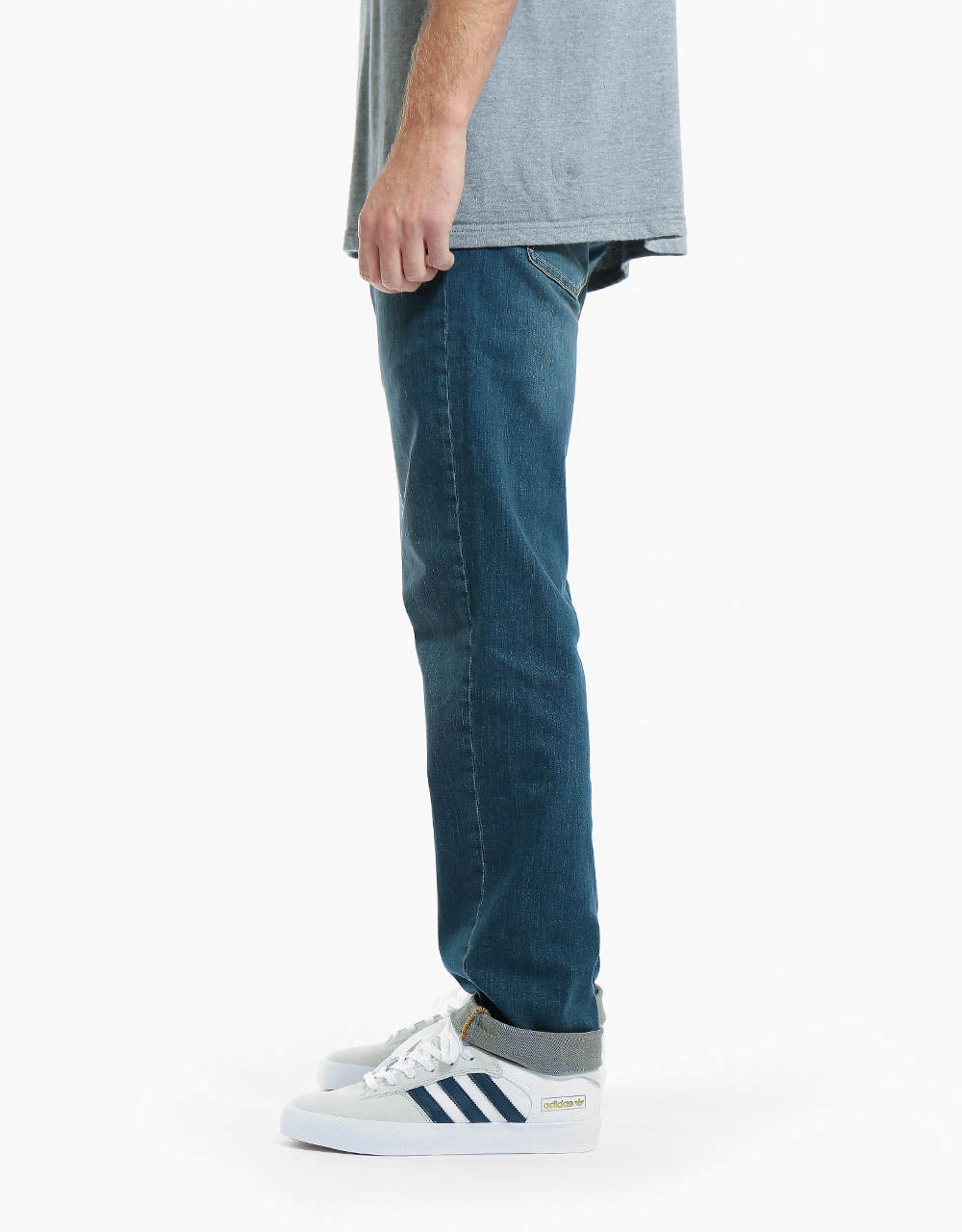 Route One Relaxed Denim Jeans - Mid Wash