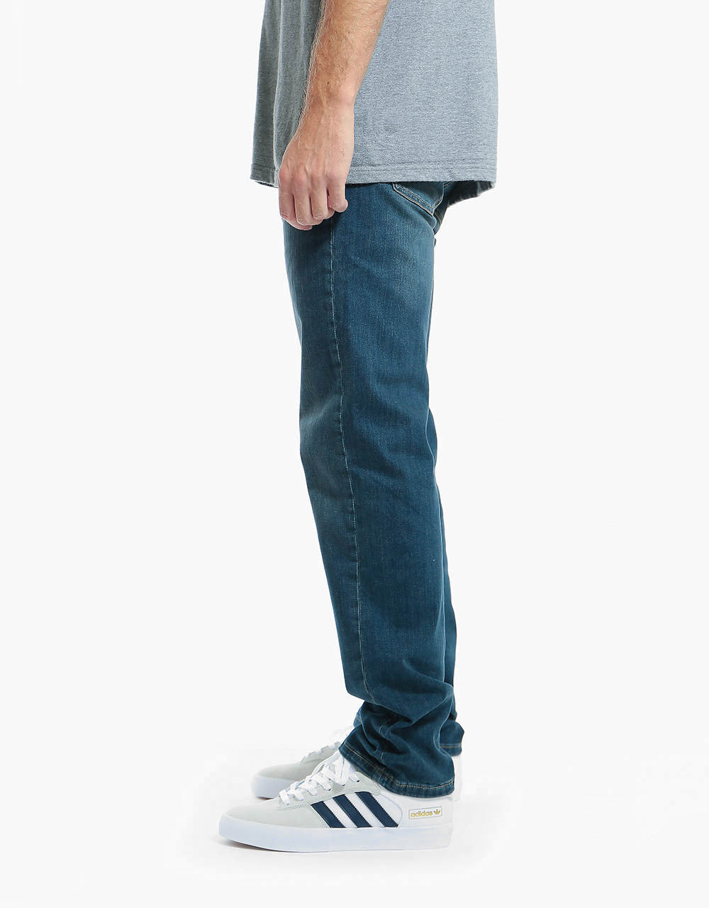 Route One Relaxed Denim Jeans - Mid Wash