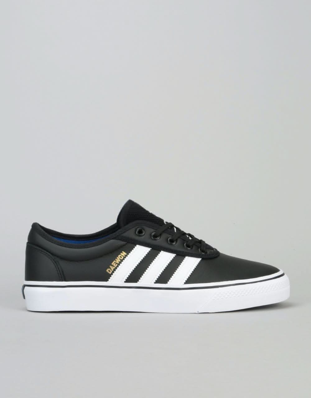 Adidas x Daewon Adi-Ease Skate Shoes - Black/White/Gold Metallic