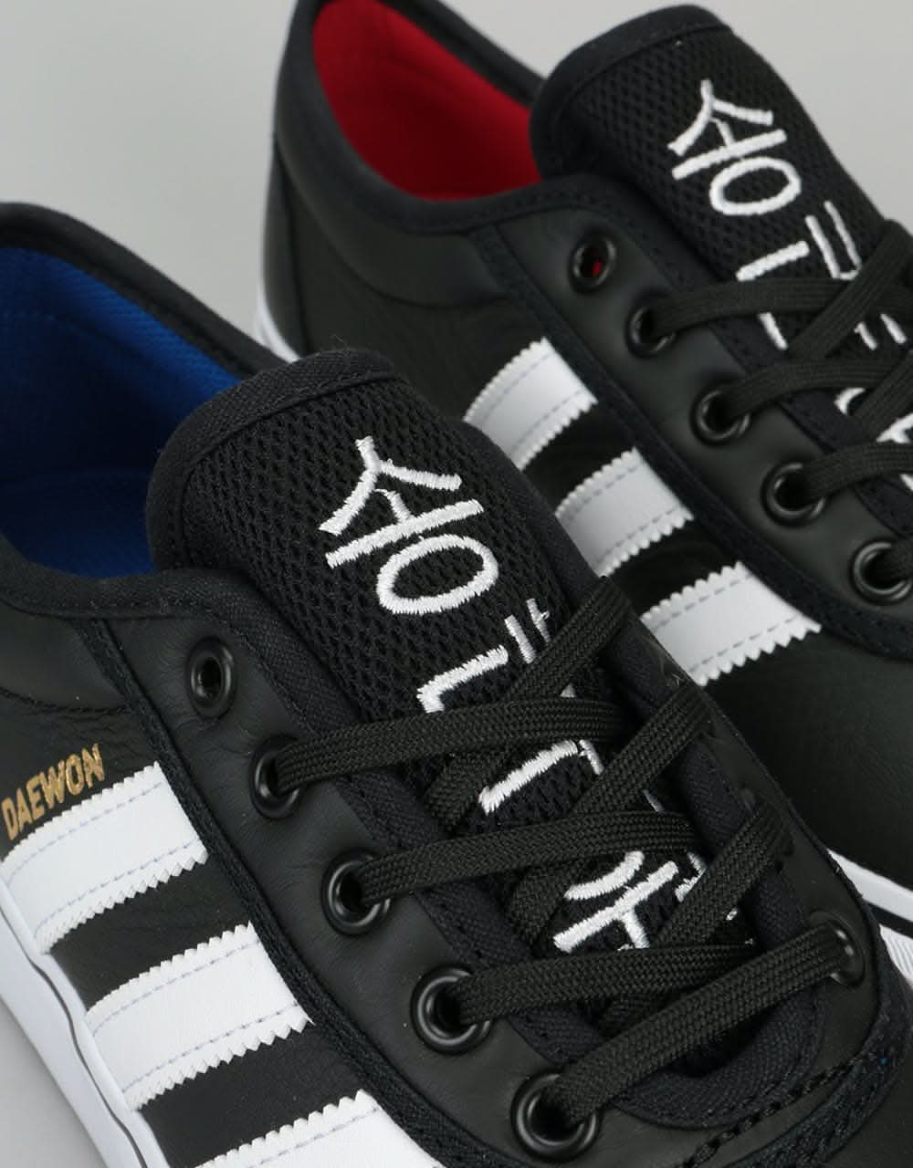 Adidas x Daewon Adi-Ease Skate Shoes - Black/White/Gold Metallic