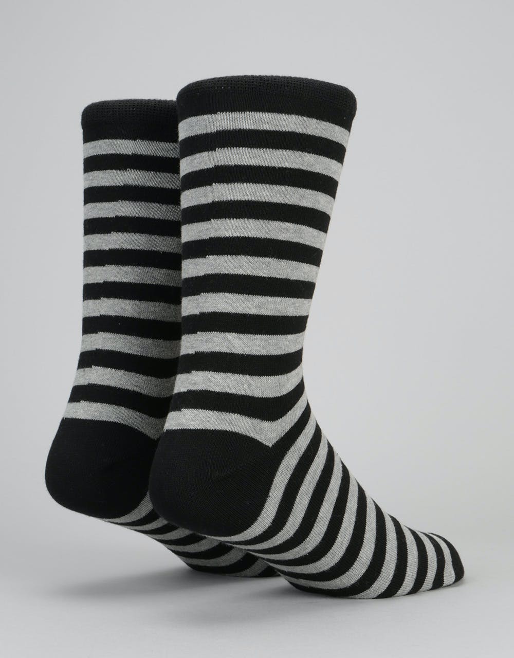 Route One Stripe Socks - Black/Grey