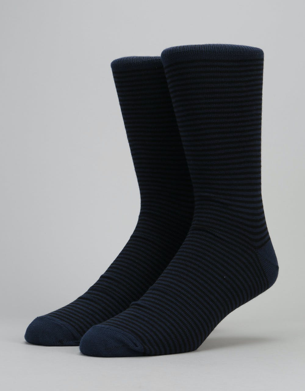 Route One Thin Stripe Socks - Black/Navy