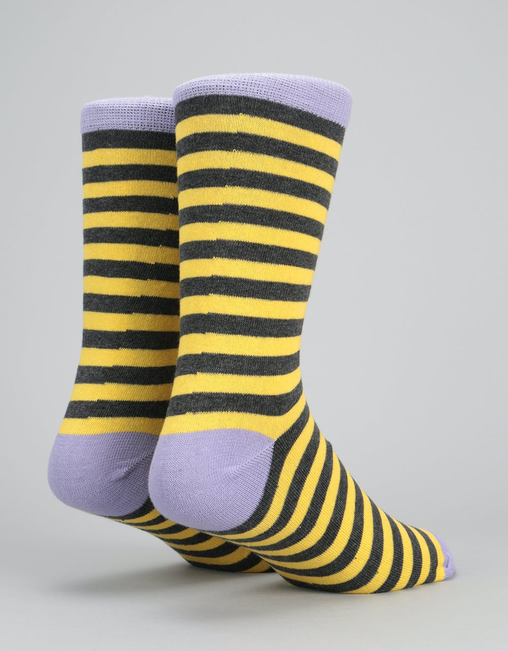 Route One Contrast Socks - Yellow/Grey/Lilac