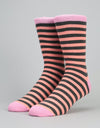 Route One Contrast Socks - Pink/Grey