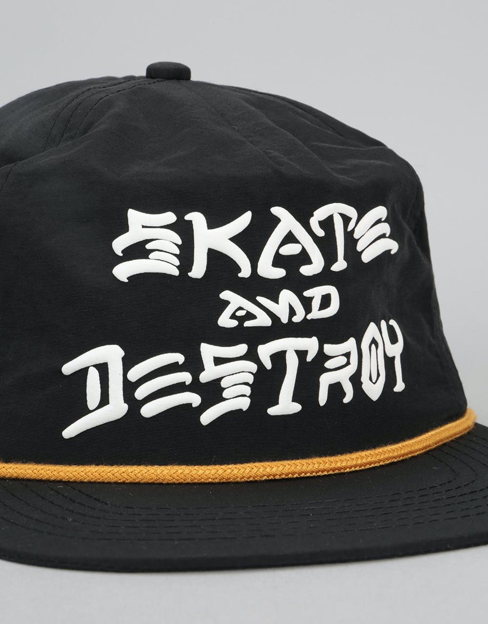 Thrasher Skate and Destroy Puff Ink Snapback Cap - Black