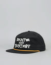 Thrasher Skate and Destroy Puff Ink Snapback Cap - Black