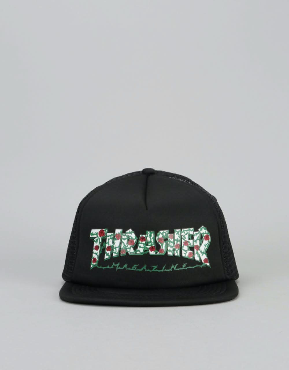 Thrasher Skate Mag Roses Mesh Cap - Black