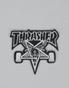 Thrasher SK8 Goat Patch - Black/SIlver