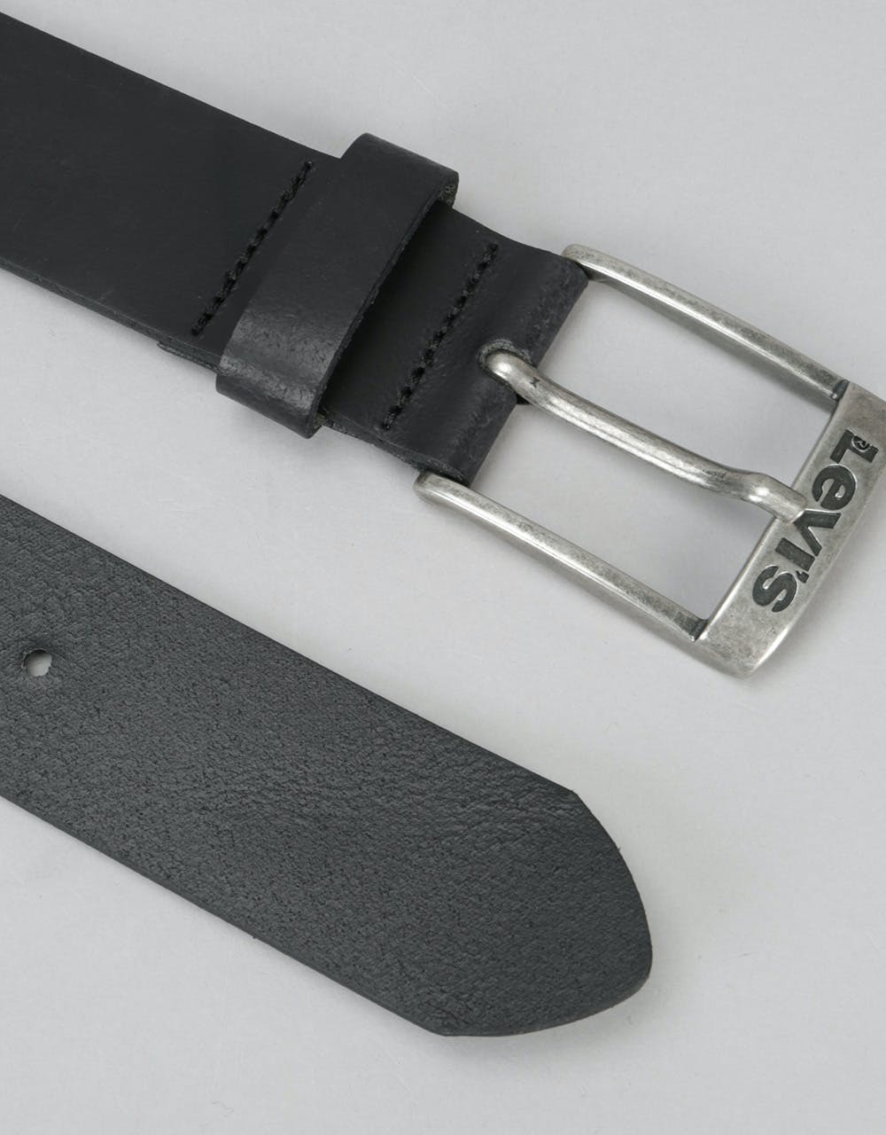 Levis New Duncan Leather Belt - Regular Black