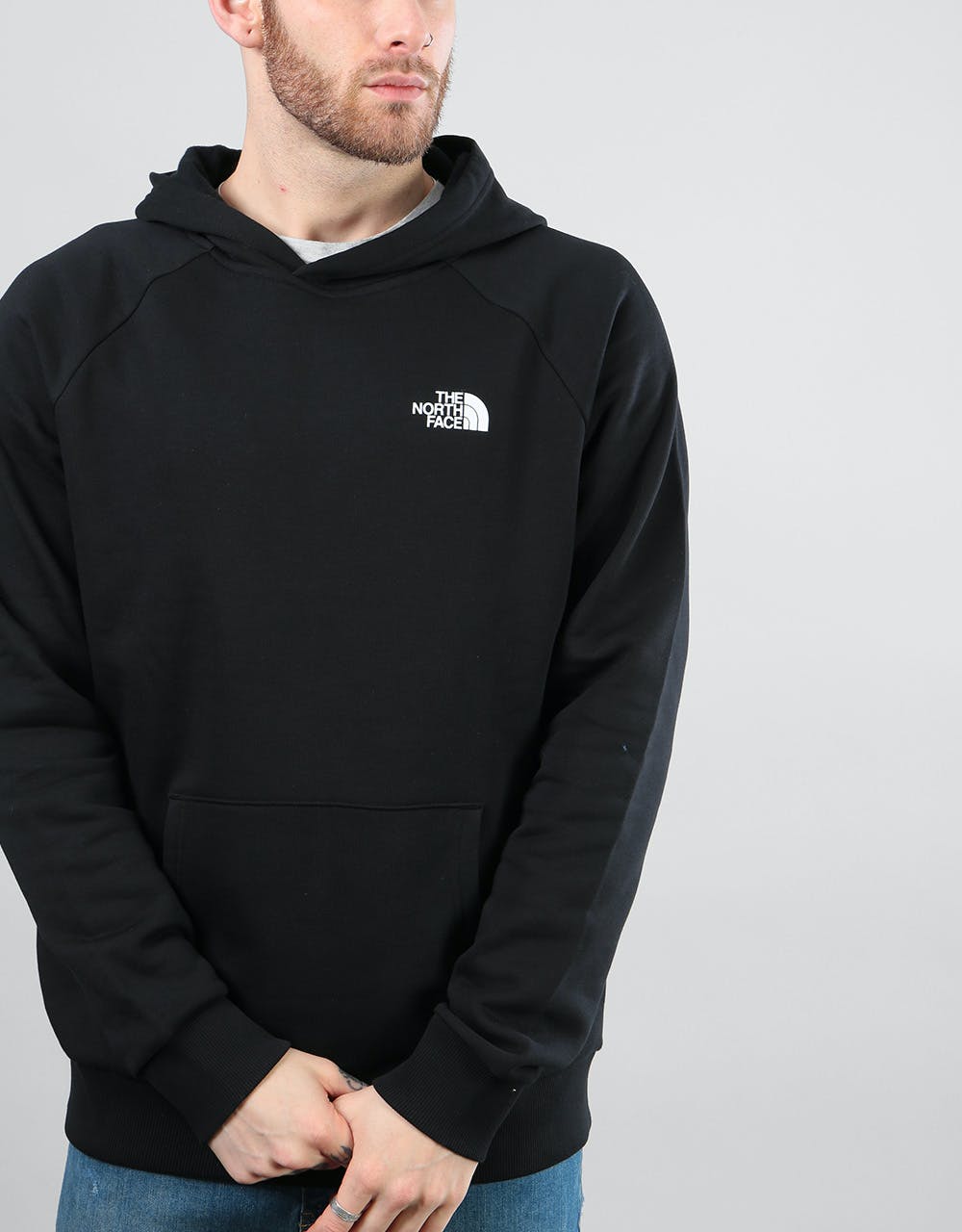The North Face Raglan Red Box Pullover Hoodie - TNF Black