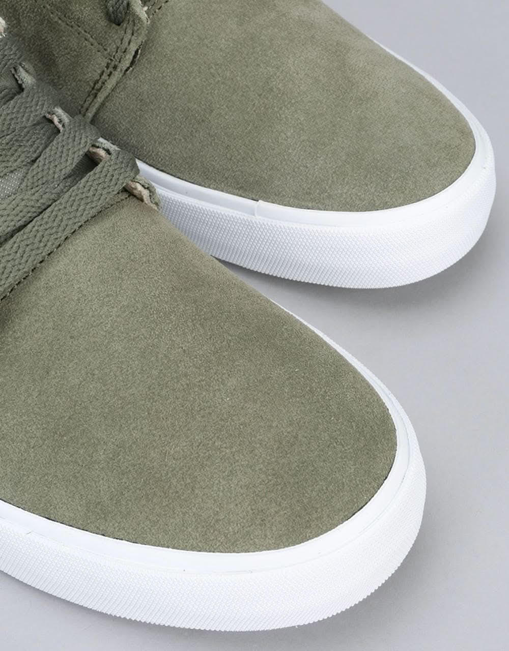 Supra Stacks Vulc II Skate Shoes - Olive/White