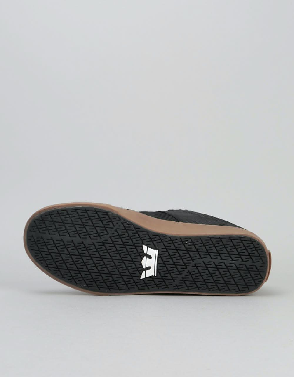 Supra Stacks Vulc II HF Skate Shoes - Black Woven/Gum