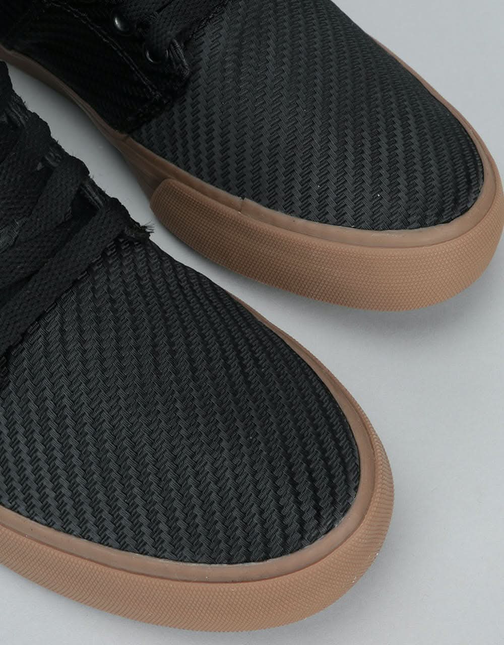 Supra Stacks Vulc II HF Skate Shoes - Black Woven/Gum