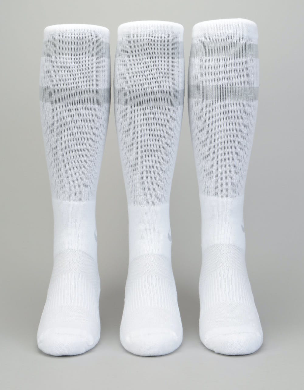 Nike SB Crew Socks 3 Pack - White/Wolf Grey
