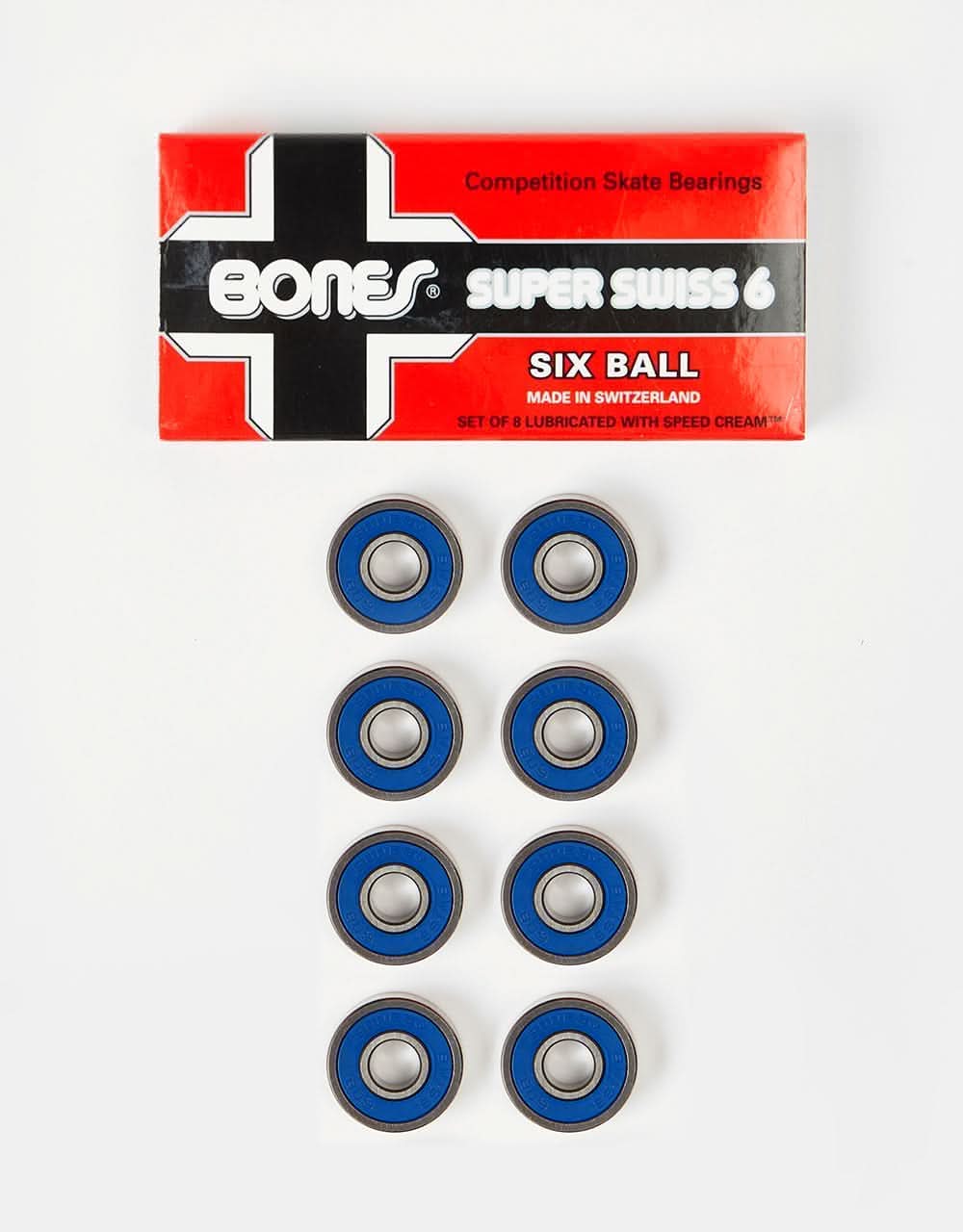 Bones Super Swiss 6 Bearings 2-Pack (16 Bearings) - Skateboard Longboard Powell