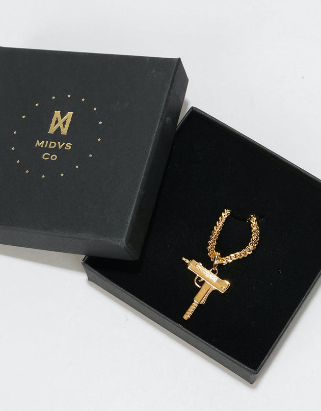 Midvs Co 18K Gold Plated Uzi Necklace - Gold