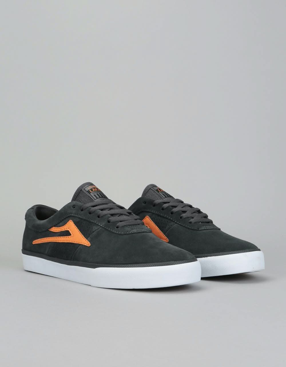 Lakai Sheffield Skate Shoes - Charcoal/Orange Suede