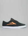 Lakai Sheffield Skate Shoes - Charcoal/Orange Suede