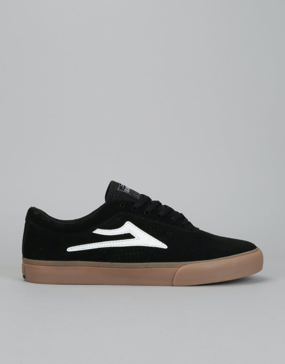 Lakai Sheffield Skate Shoes - Black/White Suede
