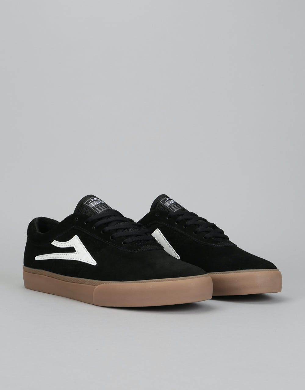 Lakai Sheffield Skate Shoes - Black/White Suede