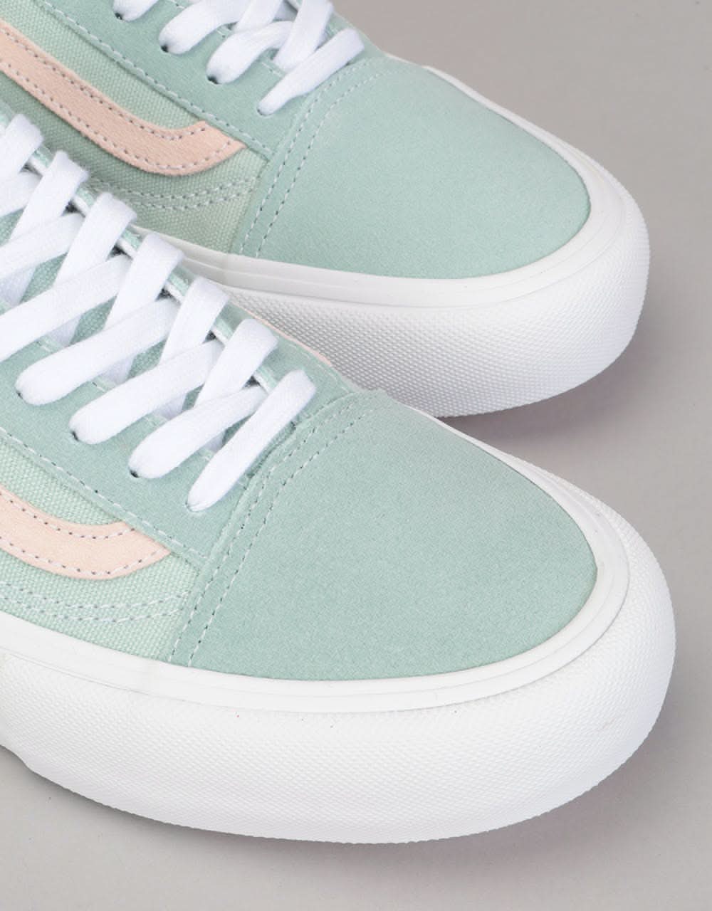 Vans old skool pro dan lu light green e pearl skate shoes Clearance