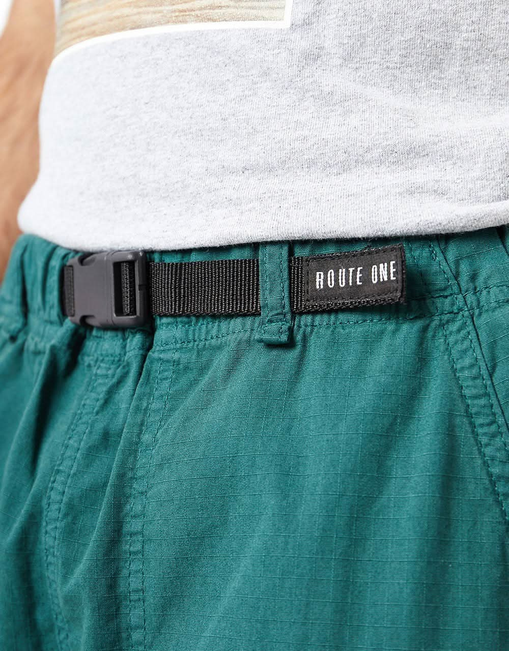 Route One Classic Clip Shorts - Storm Green