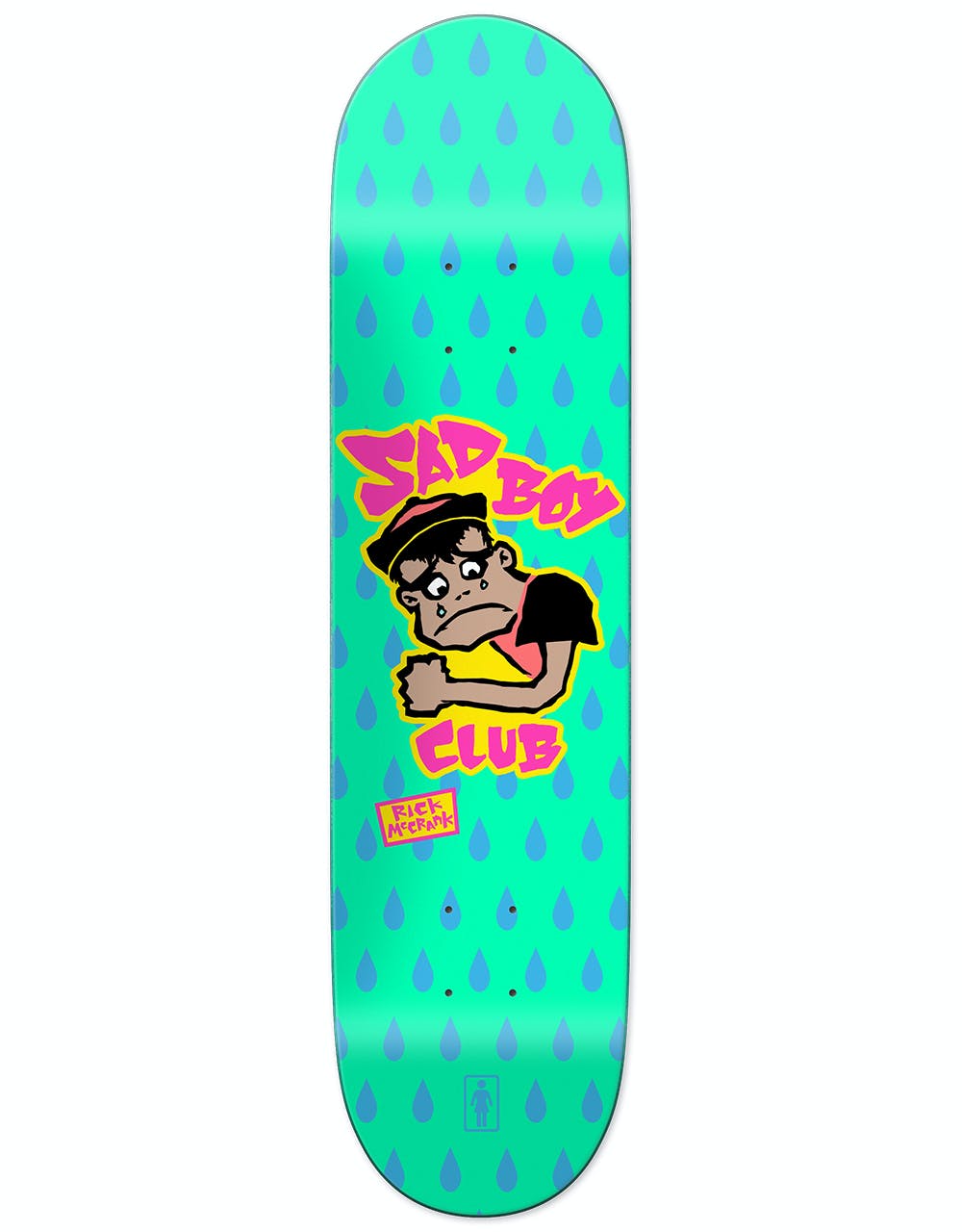 Girl McCrank Sad Boy Skateboard Deck - 8.25"
