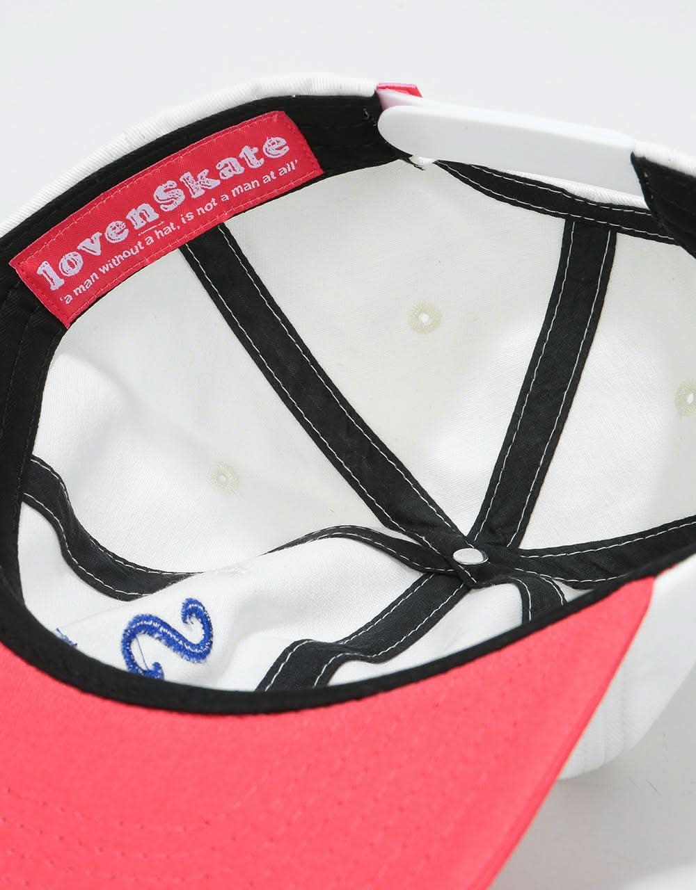 Lovenskate LNS Snapback Cap - White/Red