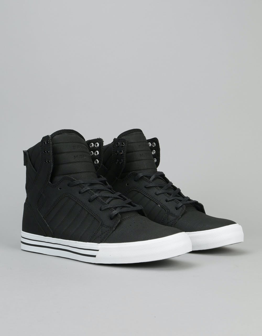 Supra Skytop Skate Shoes - Black/White-White