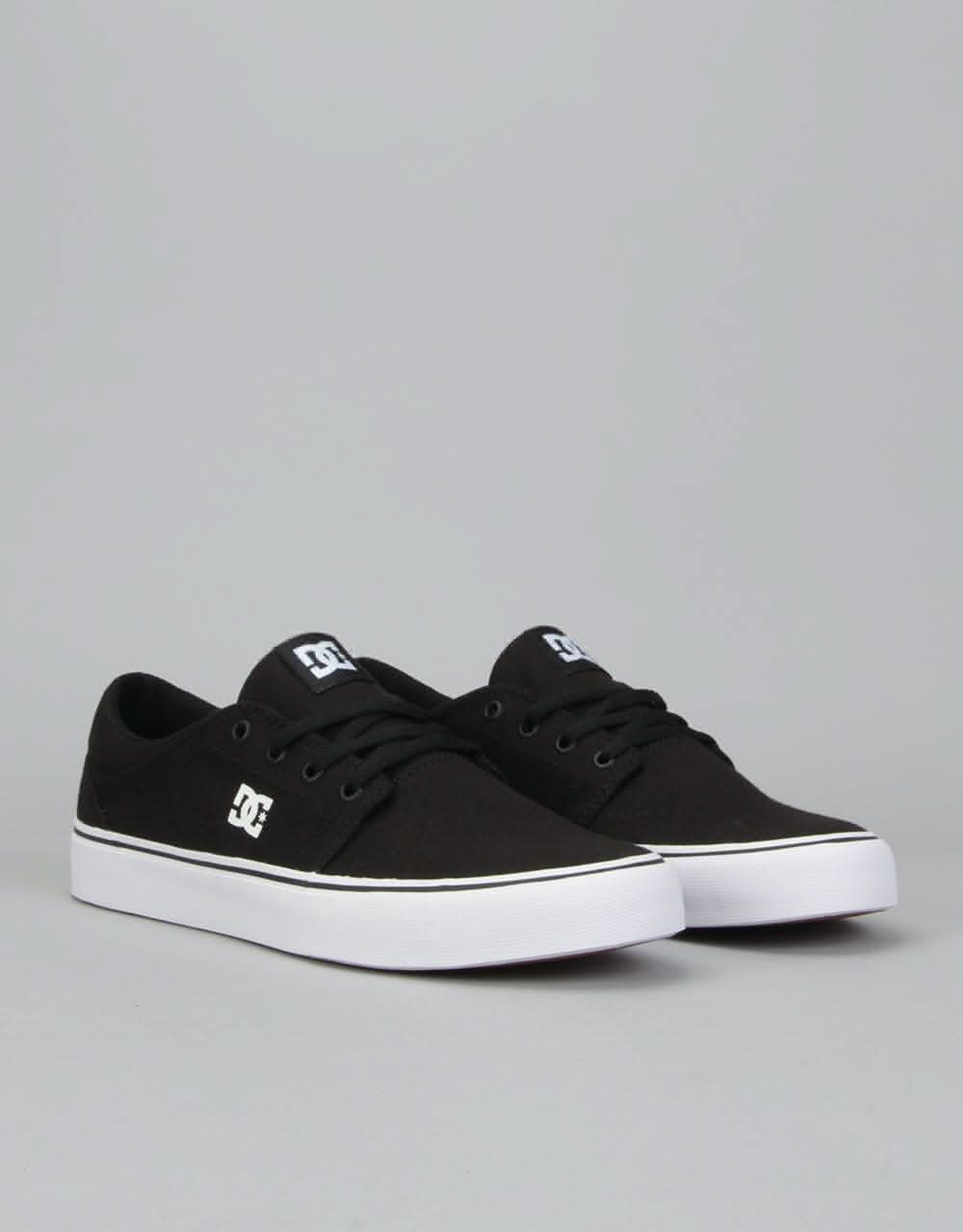DC Trase TX Skate Shoes - Black/White