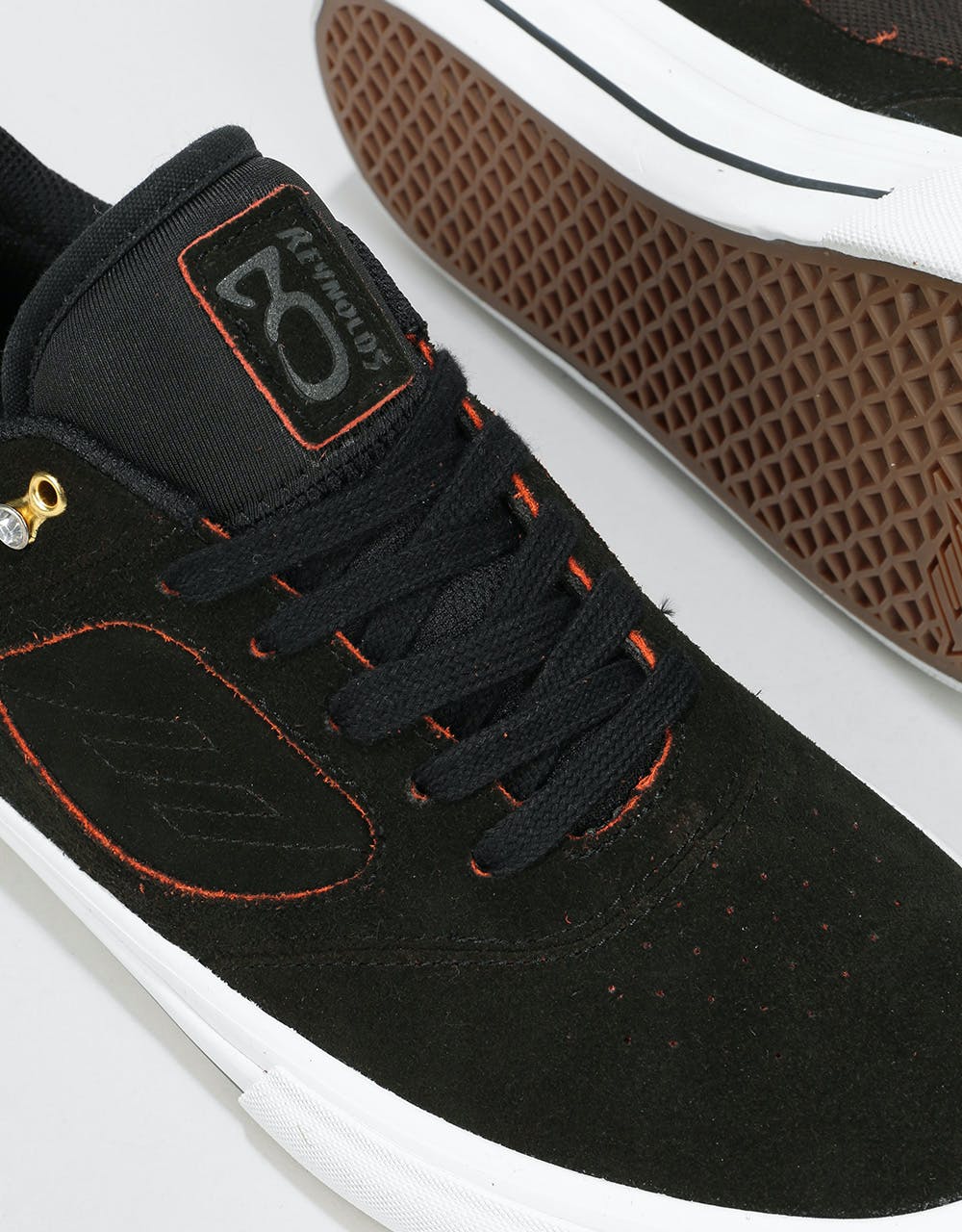 Emerica Reynolds 3 G6 Vulc Skate Shoes - Grey/Orange