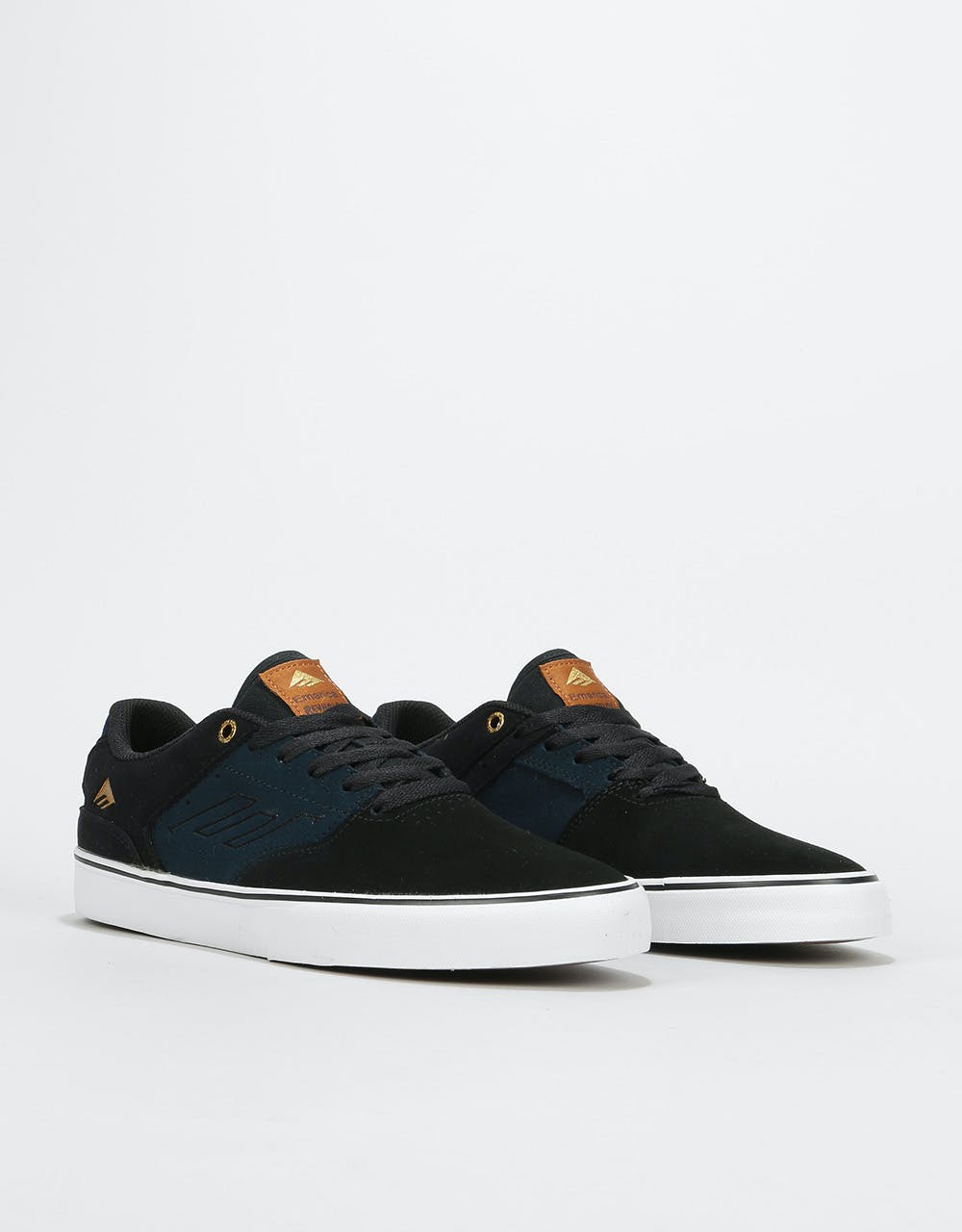 Emerica Reynolds Low Vulc Skate Shoes - Black/Navy