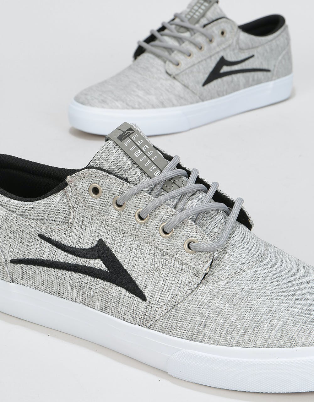 Lakai Griffin Skate Shoes - Grey/Black Textile