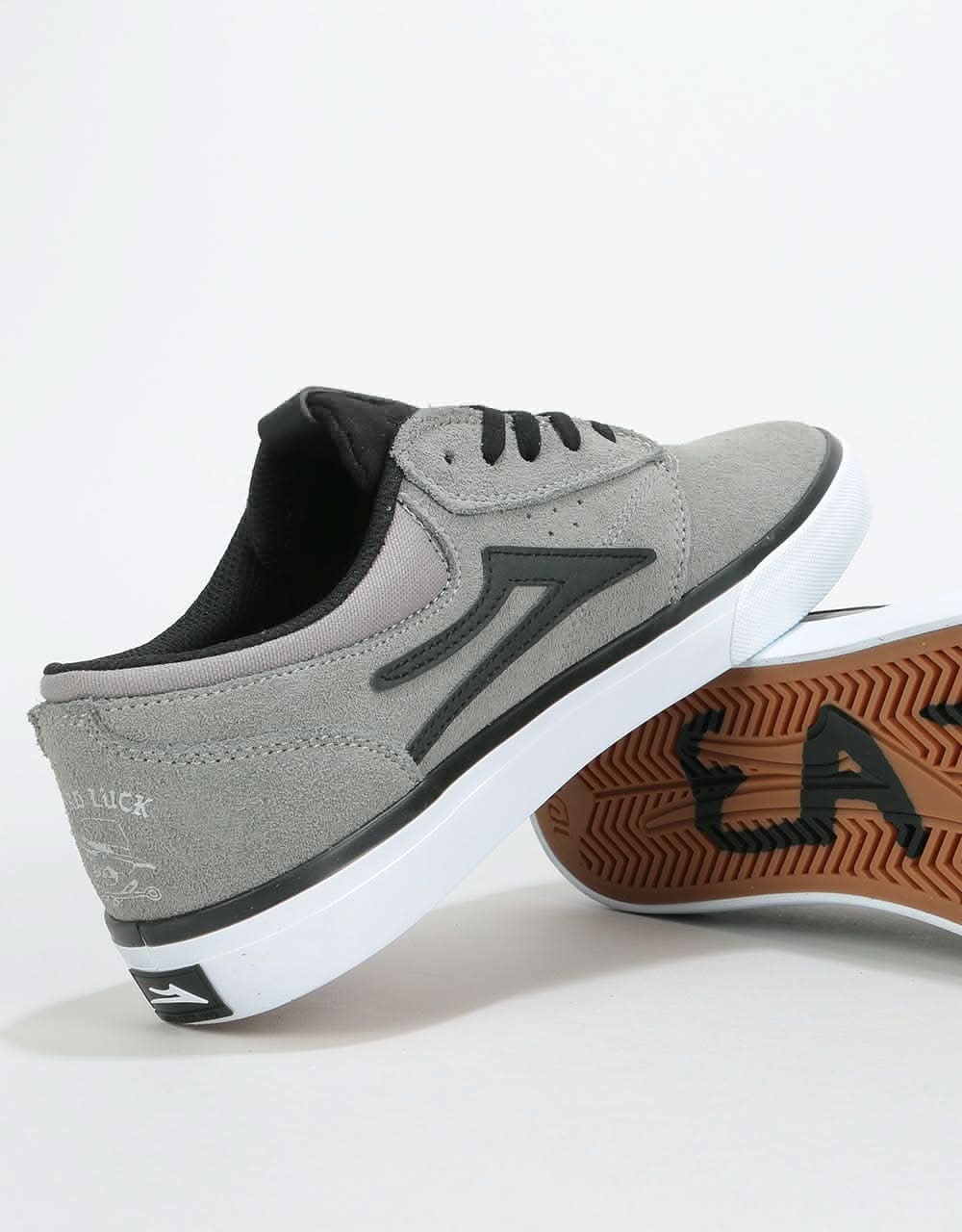Lakai x Hard Luck Griffin Skate Shoes - Grey/Black Suede