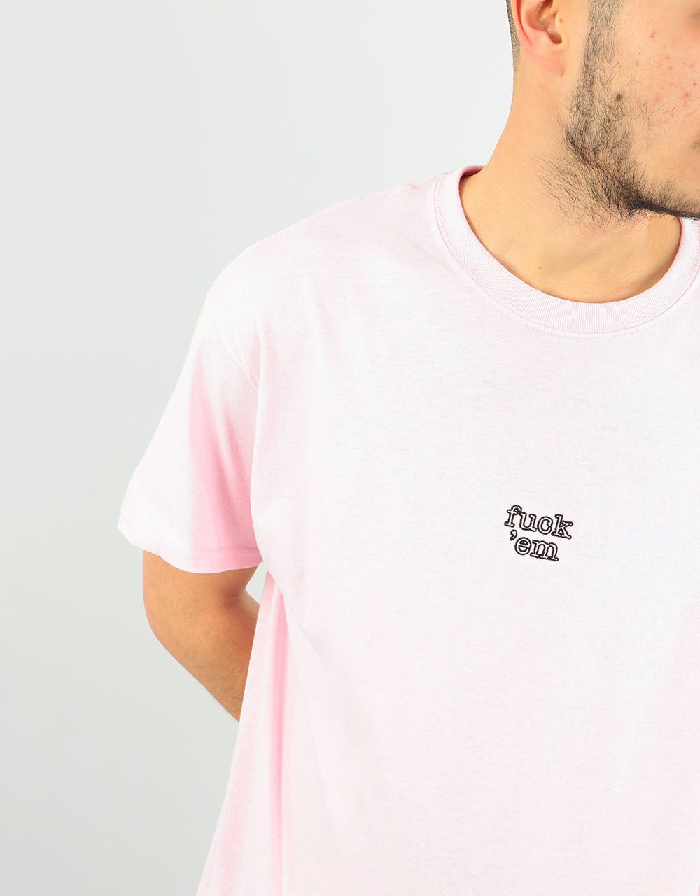 Route One Fuck 'Em T-Shirt - Light Pink/Black