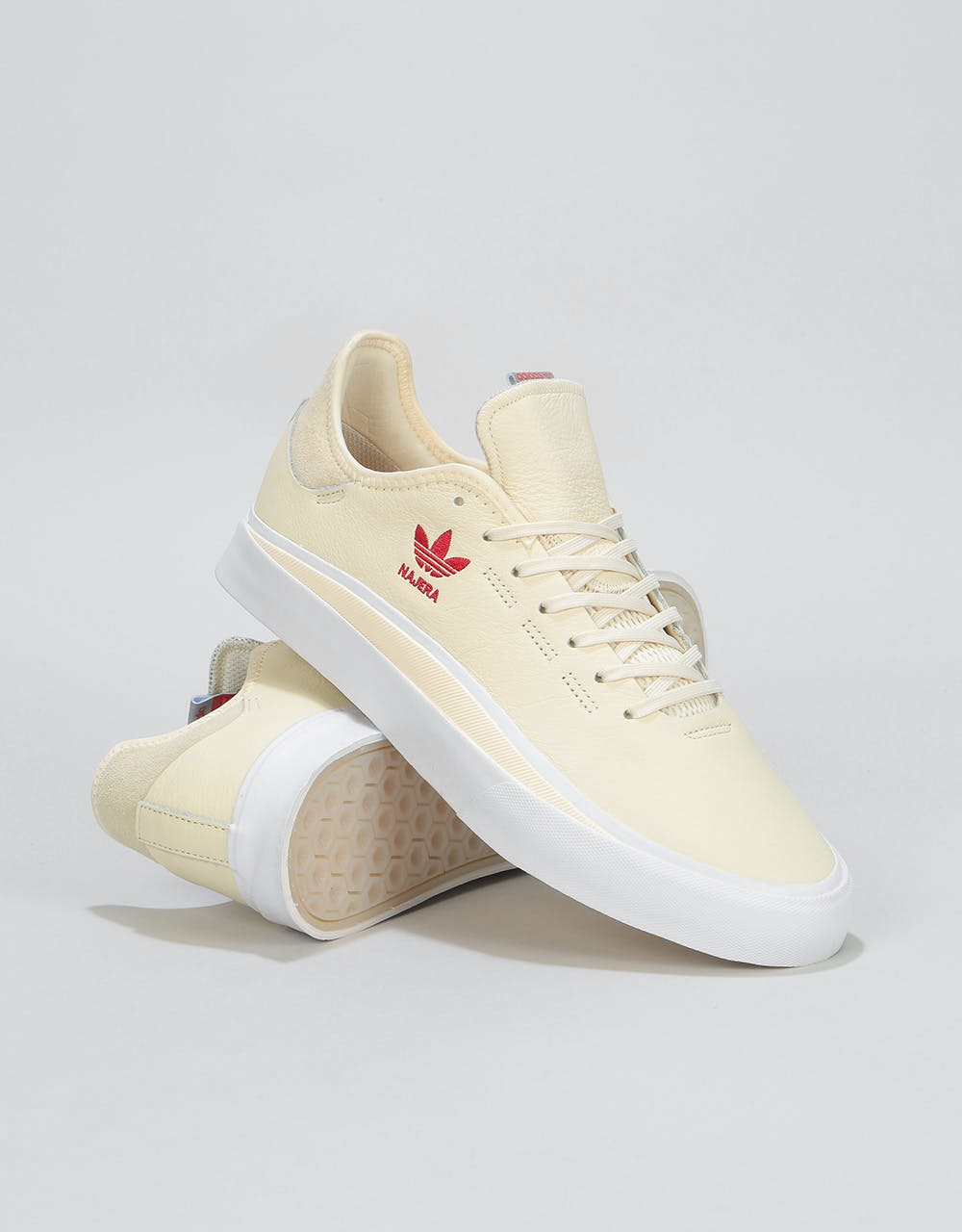 Adidas Sabalo x Diego Skate Shoes - Cream/White/White/Powder Red