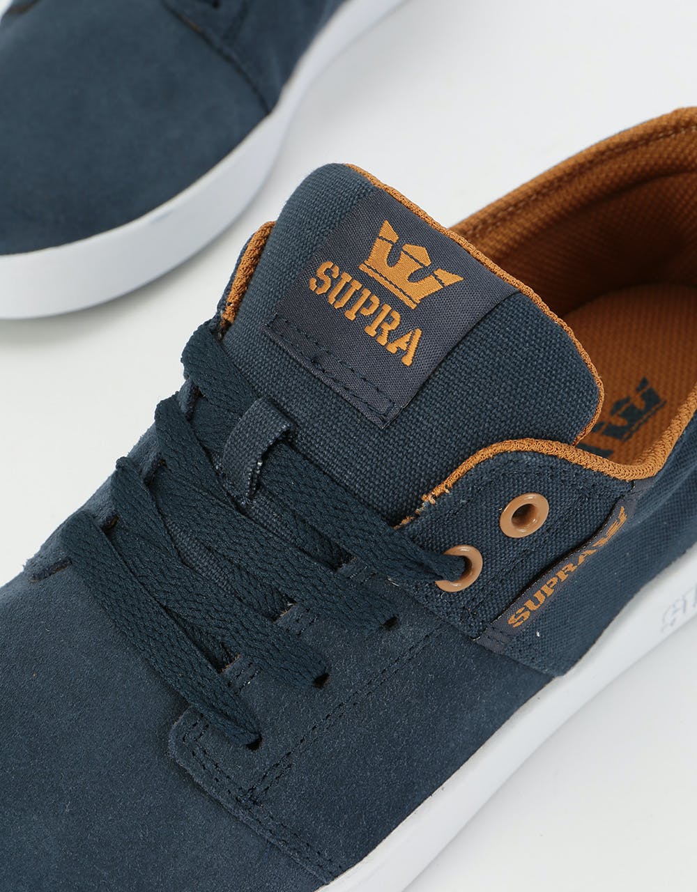 Supra Stacks II Skate Shoes - Navy/Tan-White