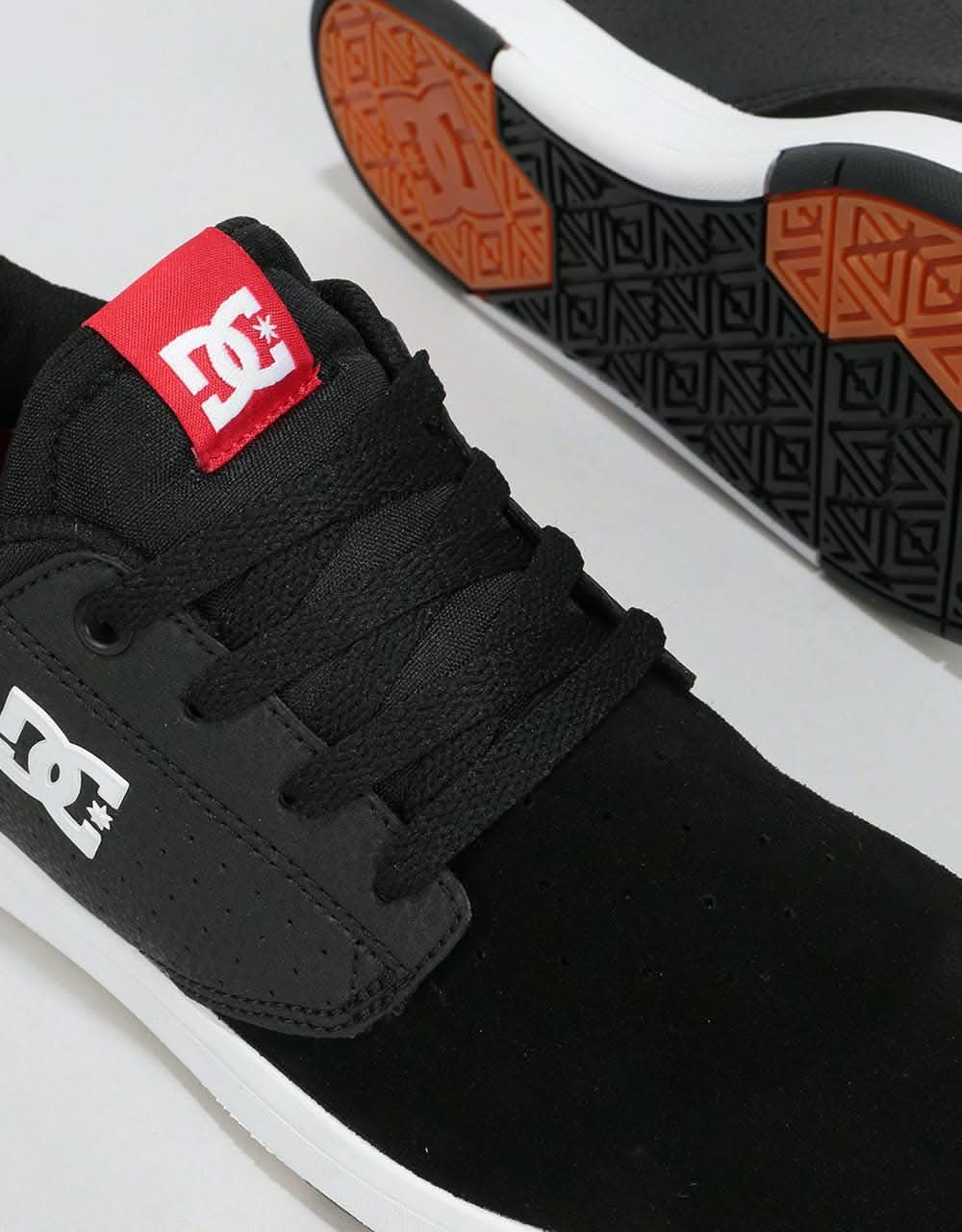 DC Plaza TCS Skate Shoes - Black/Athletic Red